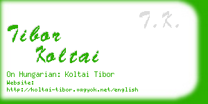 tibor koltai business card